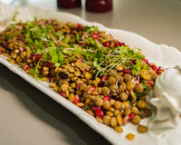 Receita | Salada de lentilhas com roma e microverdes de mostarda